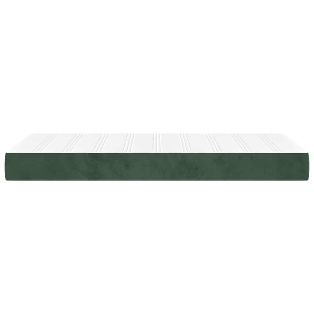 Spring bed mattress, dark green, 80x210x20 cm, velvet