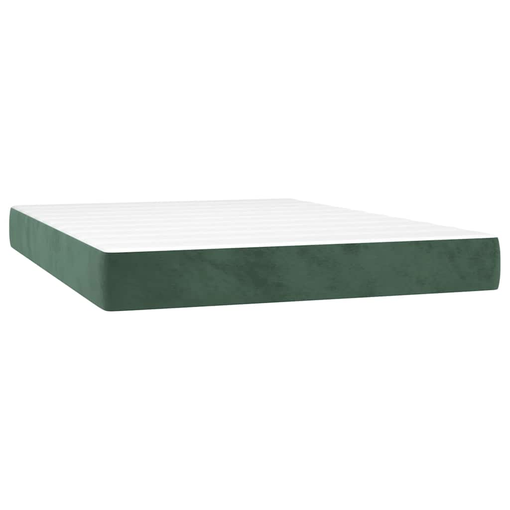 Spring bed mattress, dark green, 120x210x20 cm, velvet