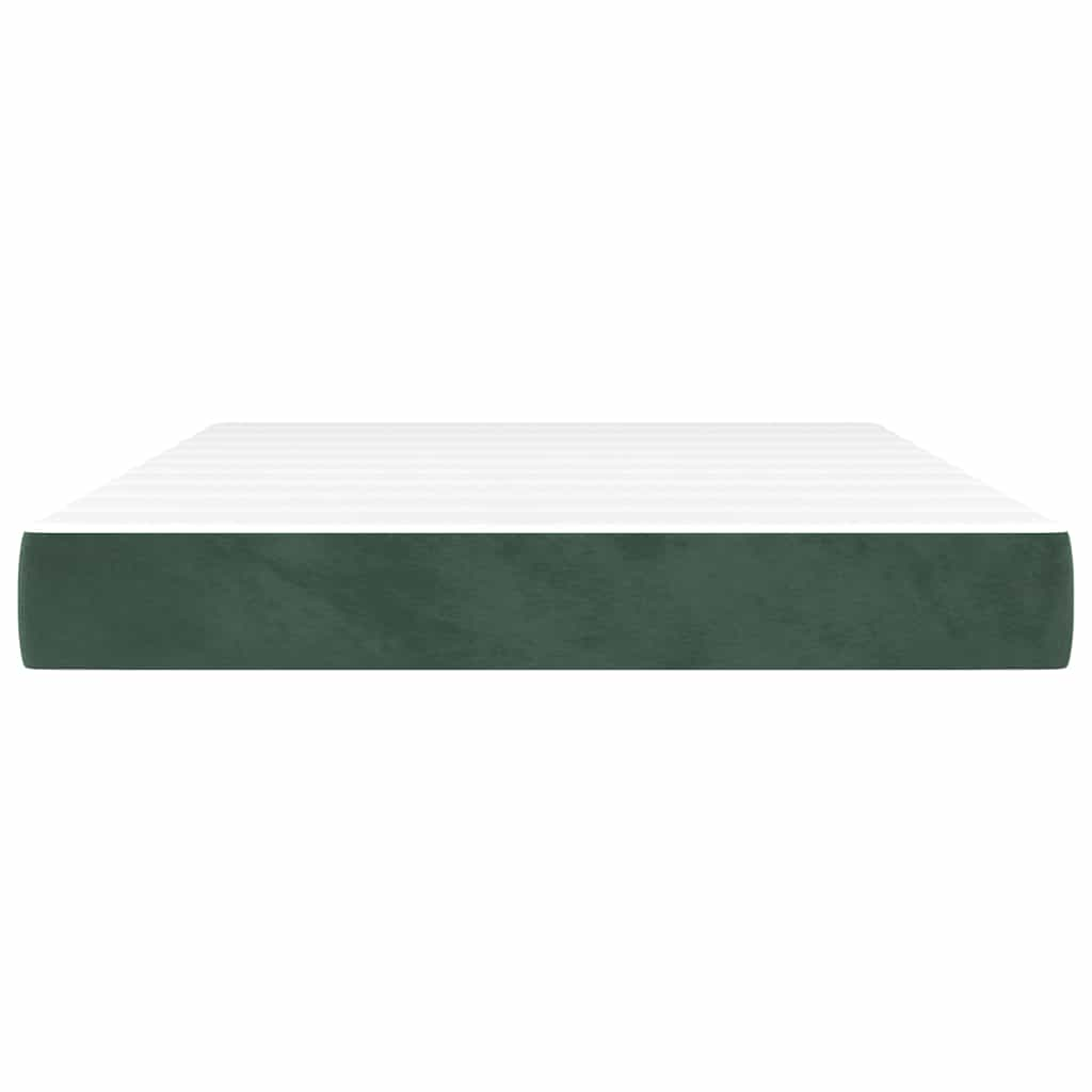 Spring bed mattress, dark green, 120x210x20 cm, velvet