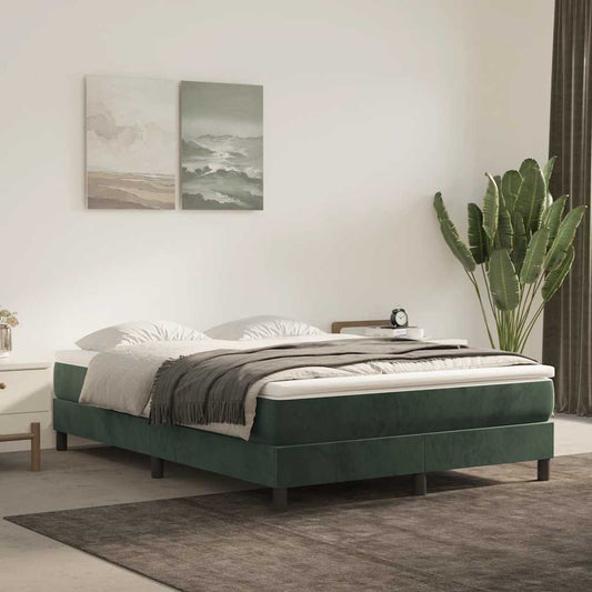 Spring bed mattress, dark green, 120x210x20 cm, velvet