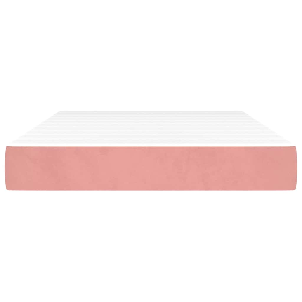 Spring mattress, pink, 120x210x20 cm, velvet