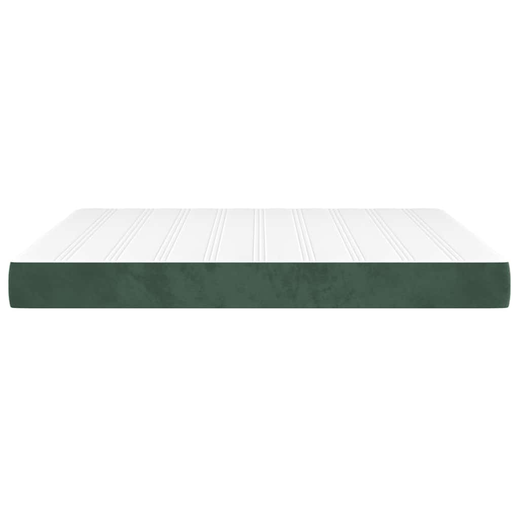 Spring bed mattress, dark green, 160x210x20 cm, velvet