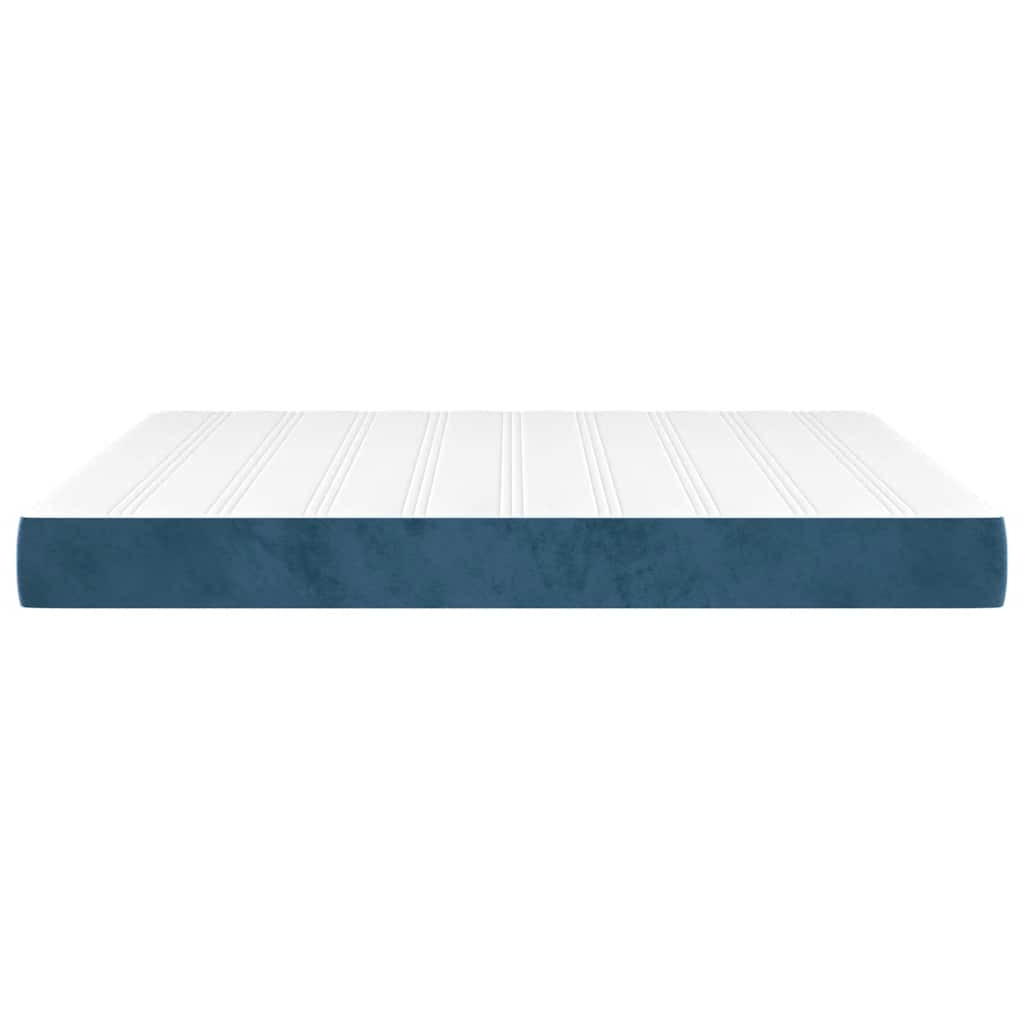 Spring bed mattress, dark blue, 160x210x20 cm, velvet