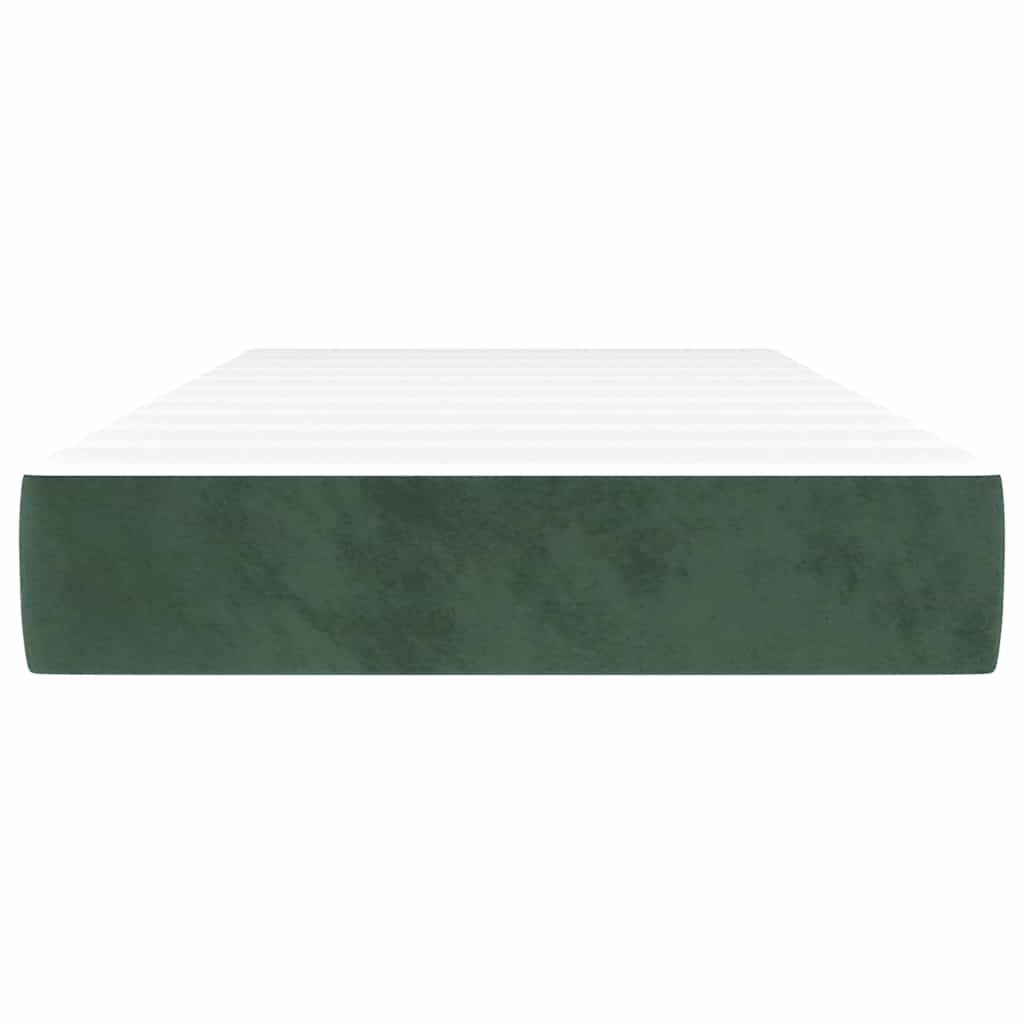 Spring bed mattress, dark green, 80x220x20 cm, velvet