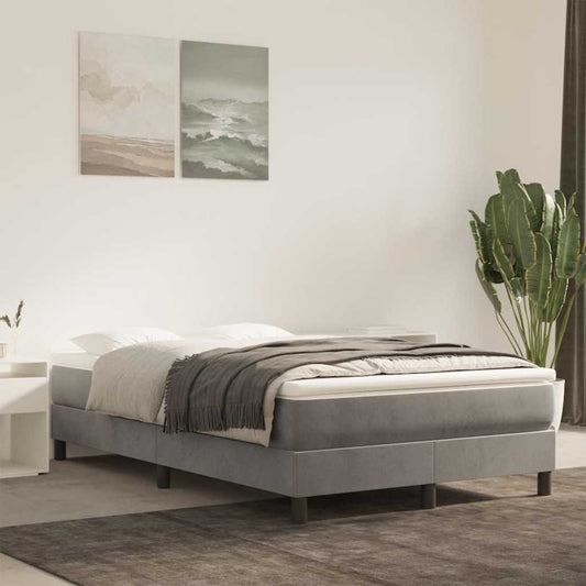 Spring bed mattress, light grey, 120x220x20 cm, velvet