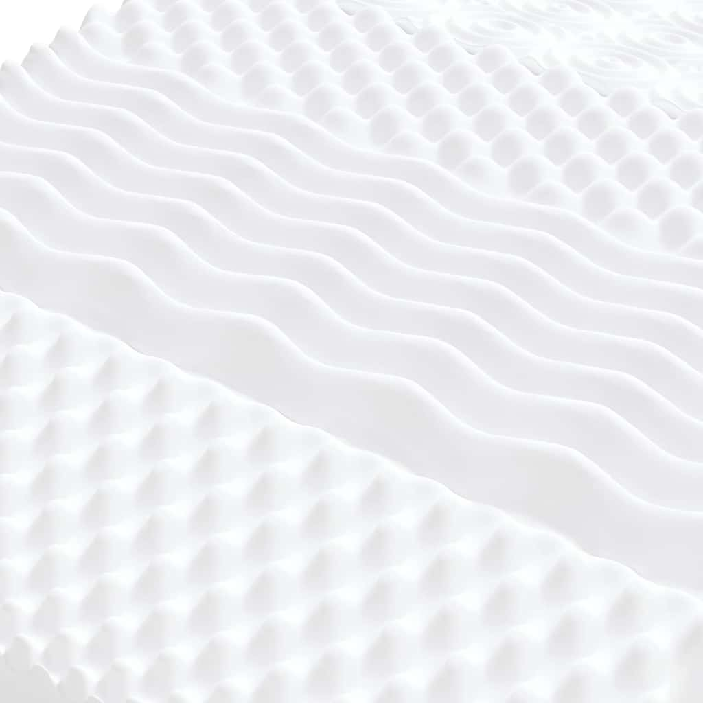 Foam mattress, white, 100x210 cm, 7 zones, hardness 20 ILD