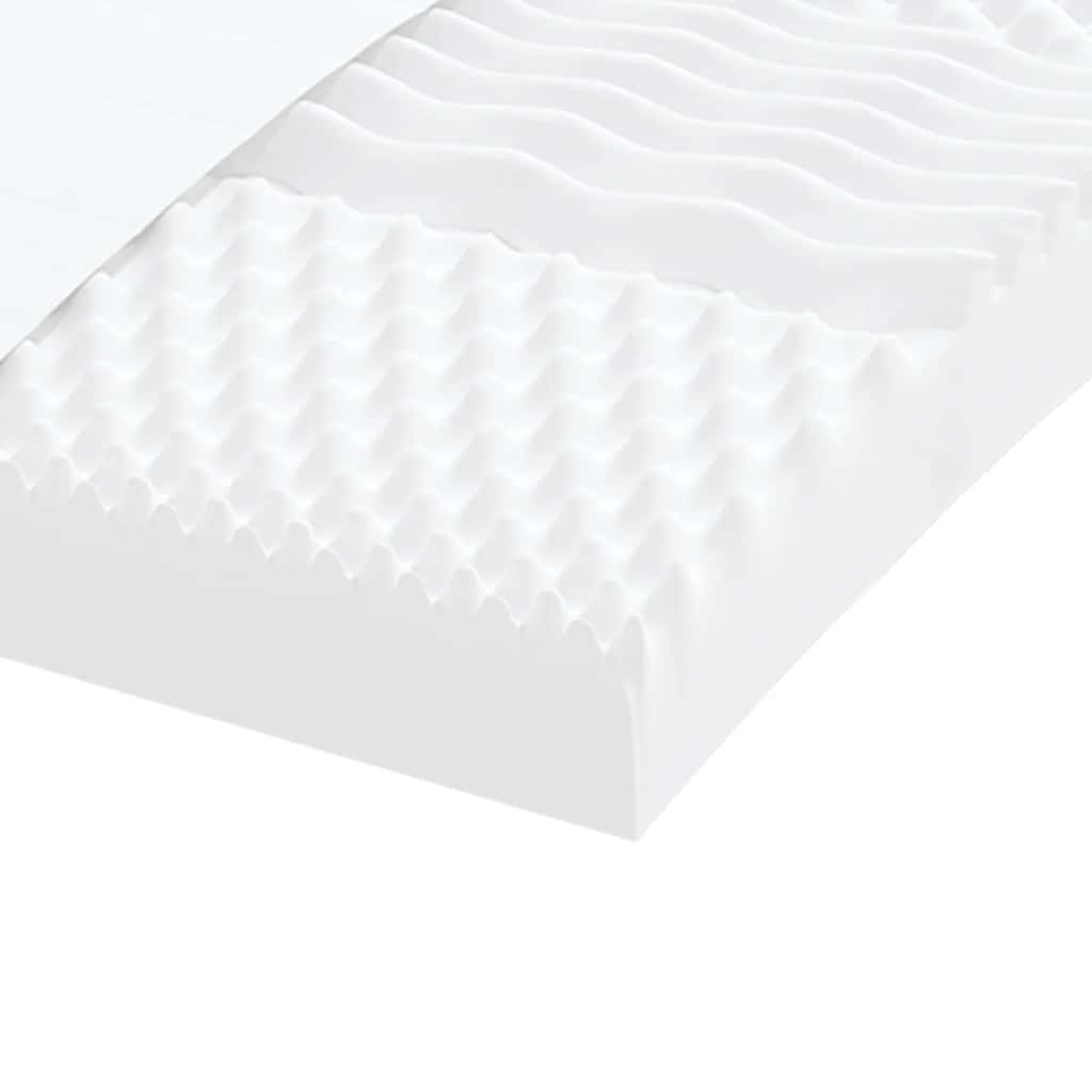 Foam mattress, white, 100x210 cm, 7 zones, hardness 20 ILD