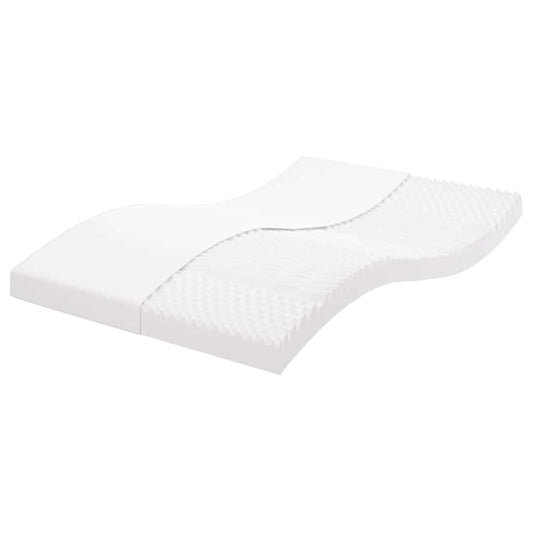 Foam mattress, white, 140x210 cm, 7 zones, hardness 20 ILD