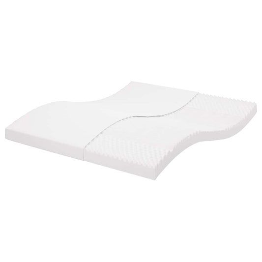 Foam mattress, white, 160x210 cm, 7 zones, hardness 20 ILD