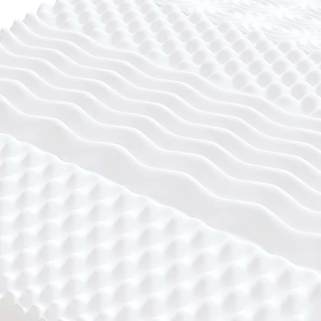 Foam mattress, white, 160x210 cm, 7 zones, hardness 20 ILD