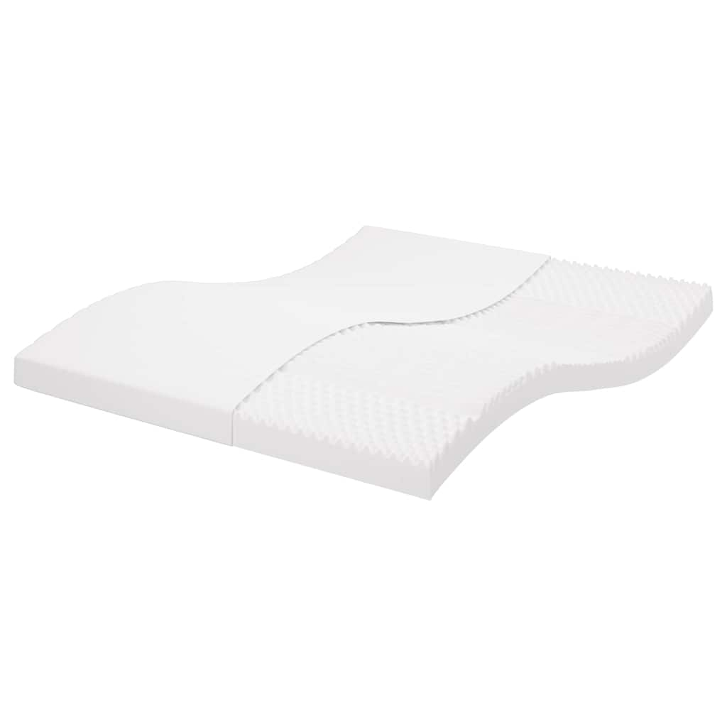 Foam mattress, white, 200x210 cm, 7 zones, hardness 20 ILD