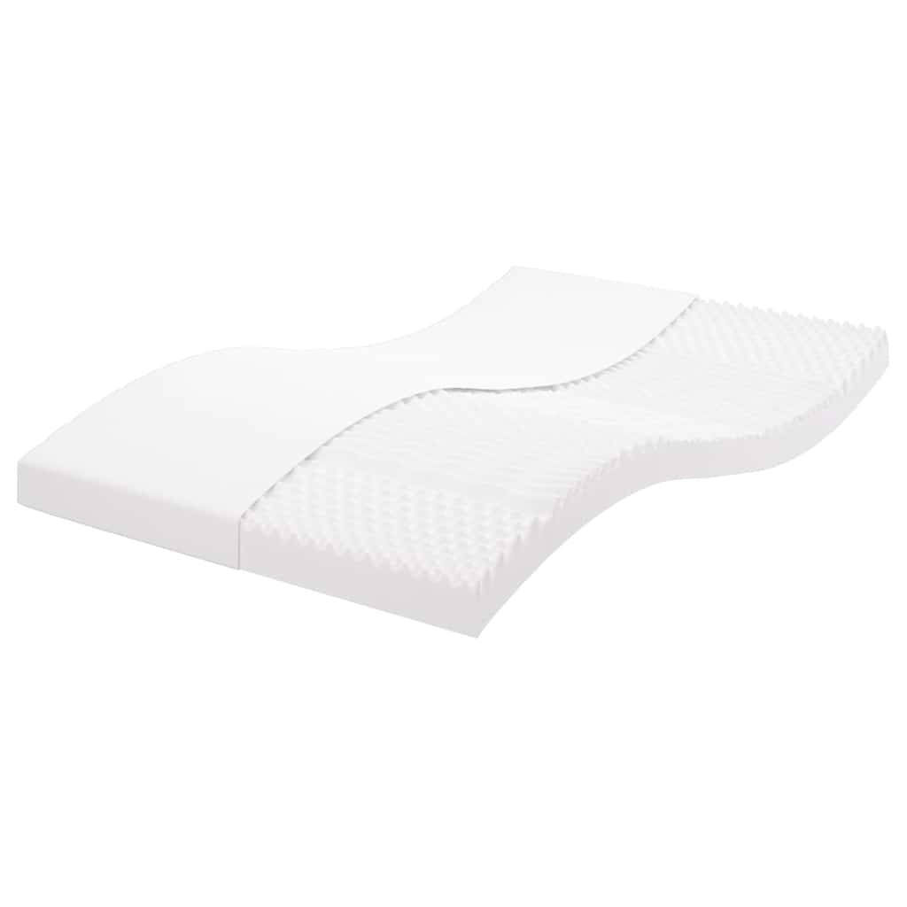 Foam mattress, white, 120x220 cm, 7-zone hardness 20 ILD