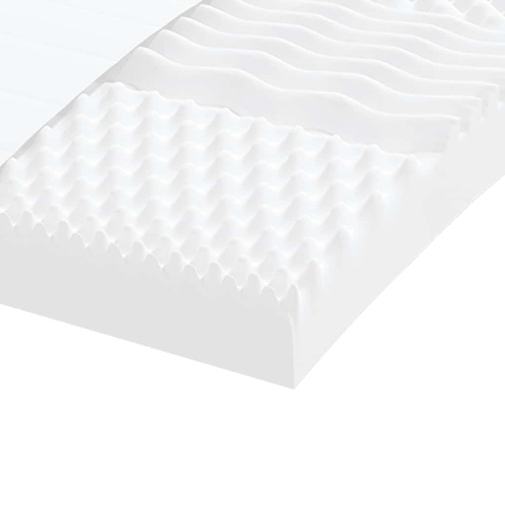 Foam mattress, white, 140x220 cm, 7 zones, hardness 20 ILD