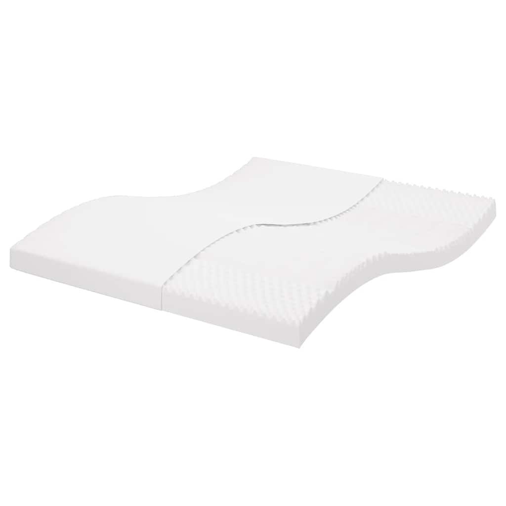 Foam mattress, white, 160x220 cm, 7 zones, hardness 20 ILD