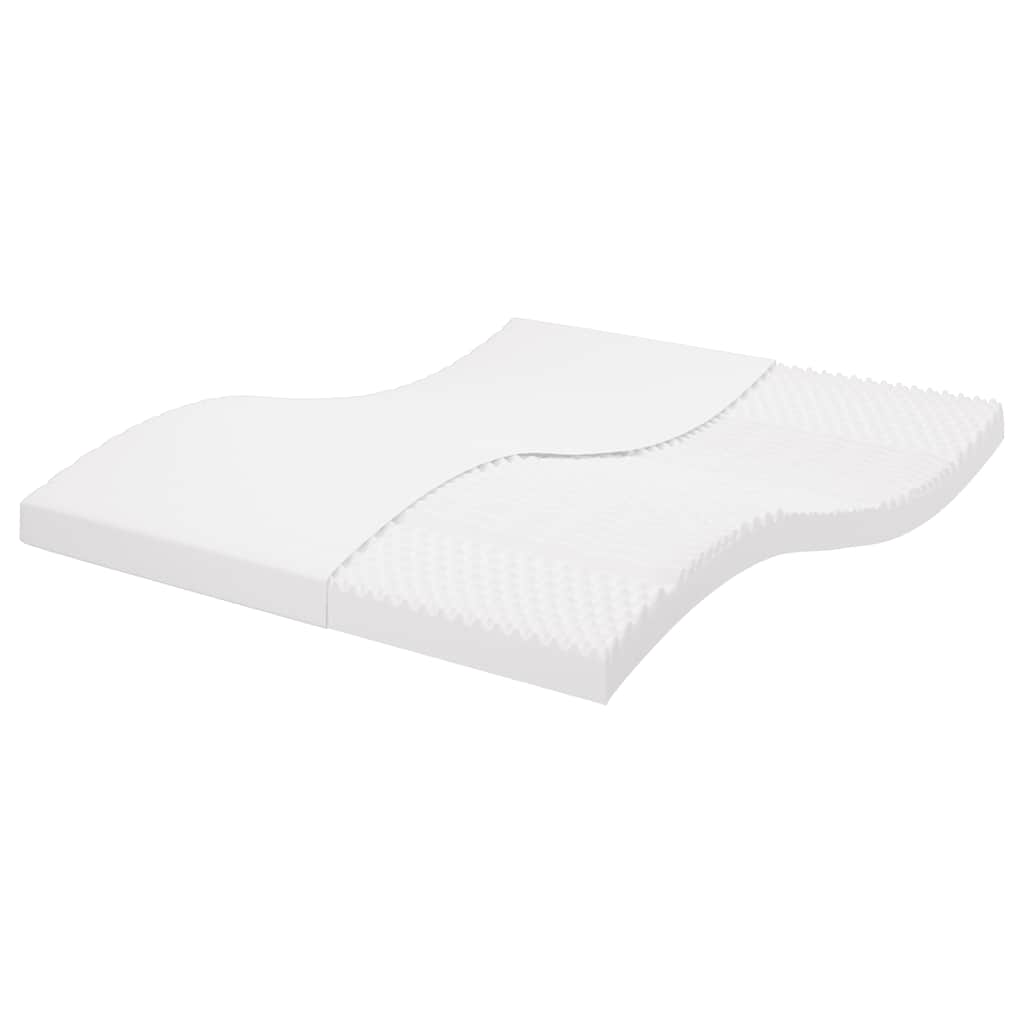 Foam mattress, white, 180x220 cm, 7 zones, hardness 20 ILD