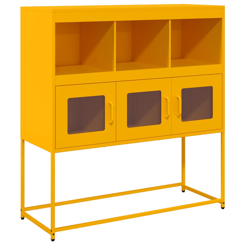 Wardrobe, mustard yellow, 100.5x39x107 cm, cold-rolled steel