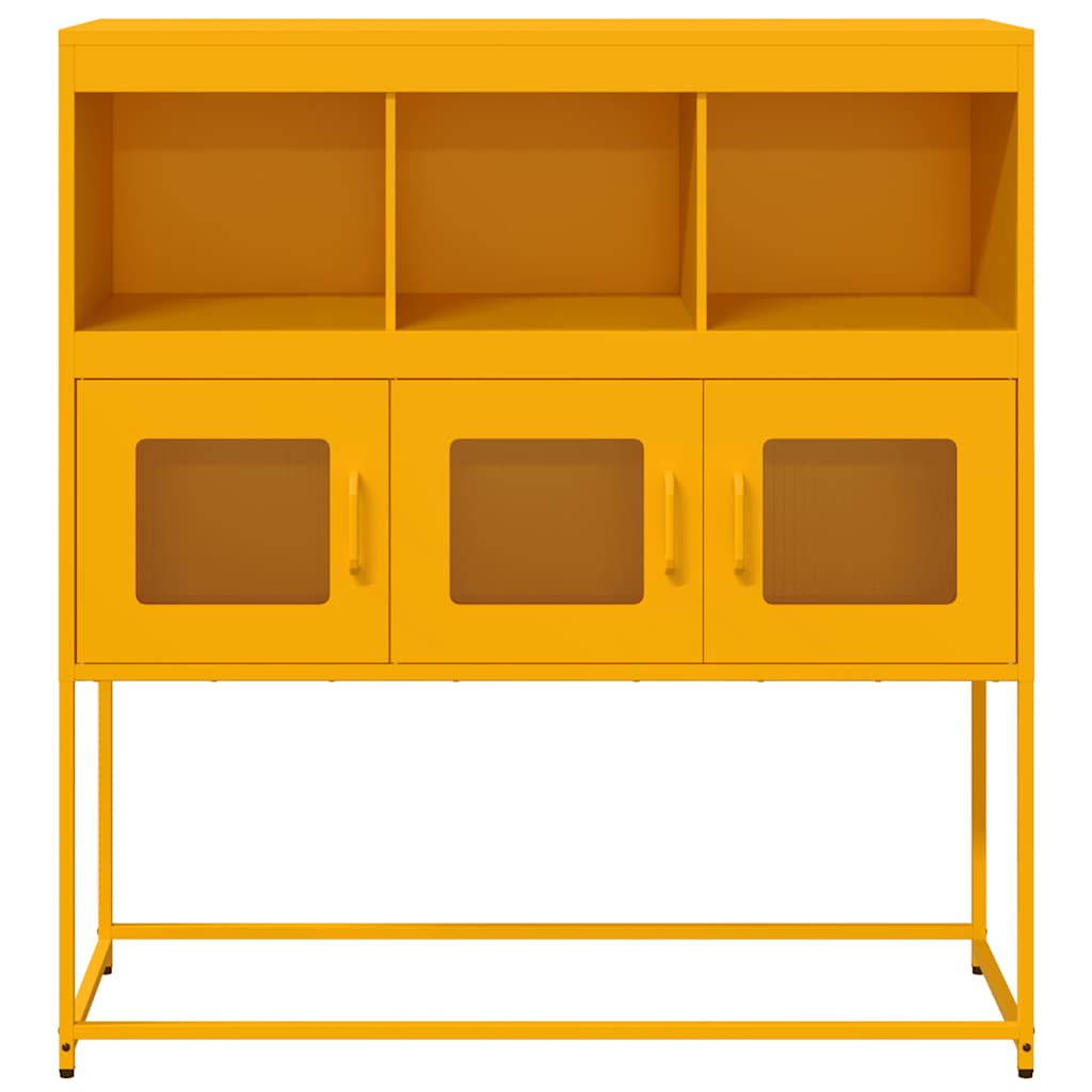 Wardrobe, mustard yellow, 100.5x39x107 cm, cold-rolled steel