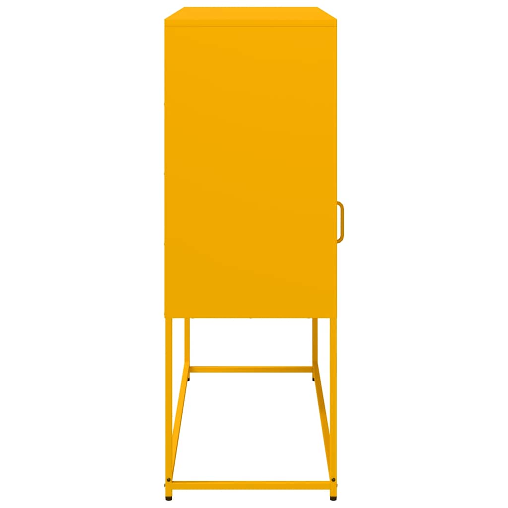 Wardrobe, mustard yellow, 100.5x39x107 cm, cold-rolled steel