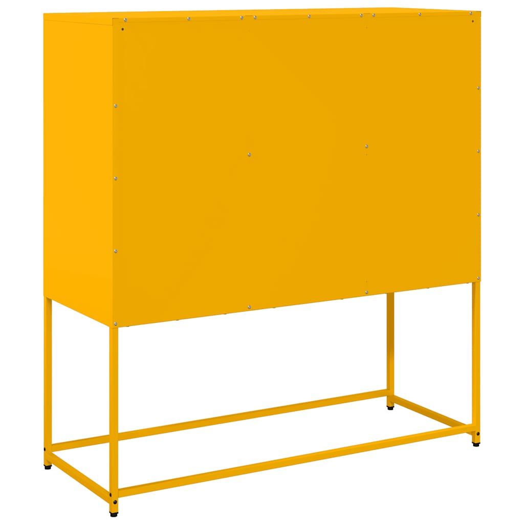 Wardrobe, mustard yellow, 100.5x39x107 cm, cold-rolled steel