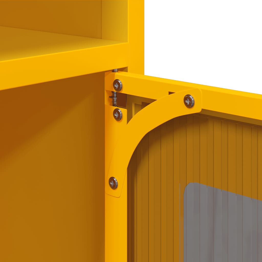 Wardrobe, mustard yellow, 100.5x39x107 cm, cold-rolled steel