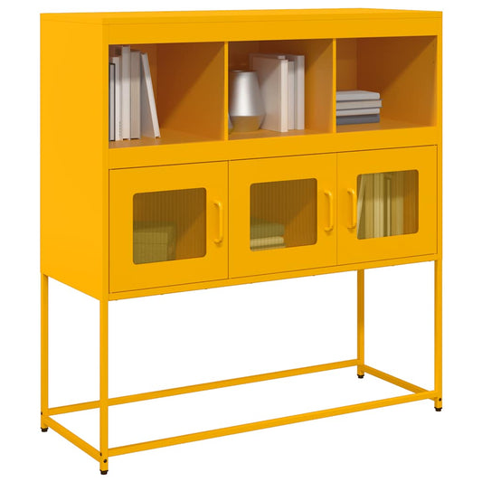 Wardrobe, mustard yellow, 100.5x39x107 cm, cold-rolled steel