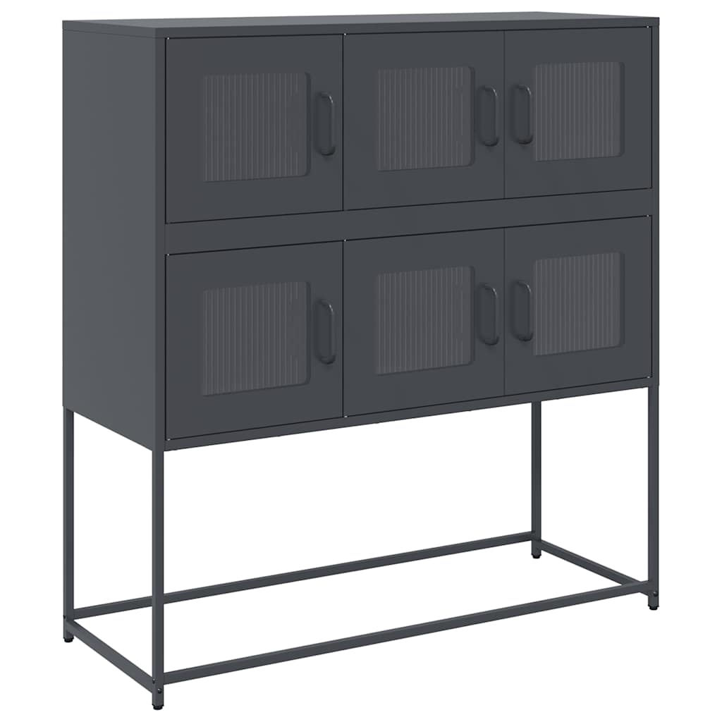 Cabinet, anthracite, 100.5x39x107 cm, cold-rolled steel