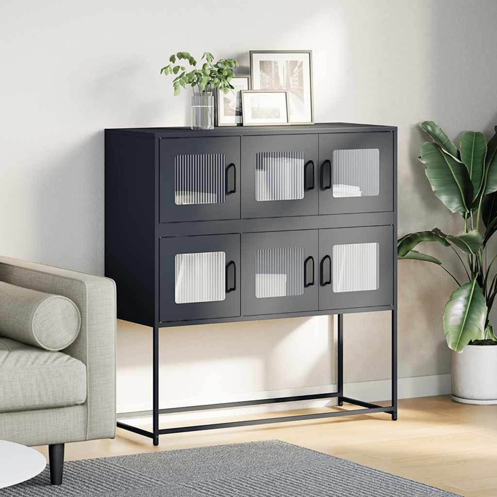 Cabinet, anthracite, 100.5x39x107 cm, cold-rolled steel