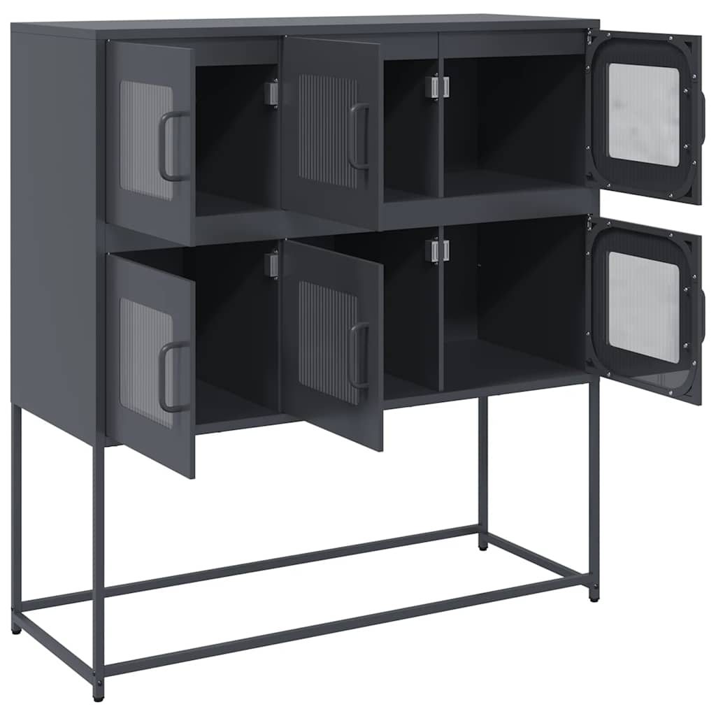 Cabinet, anthracite, 100.5x39x107 cm, cold-rolled steel