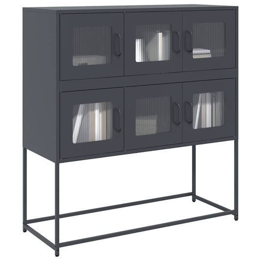 Cabinet, anthracite, 100.5x39x107 cm, cold-rolled steel