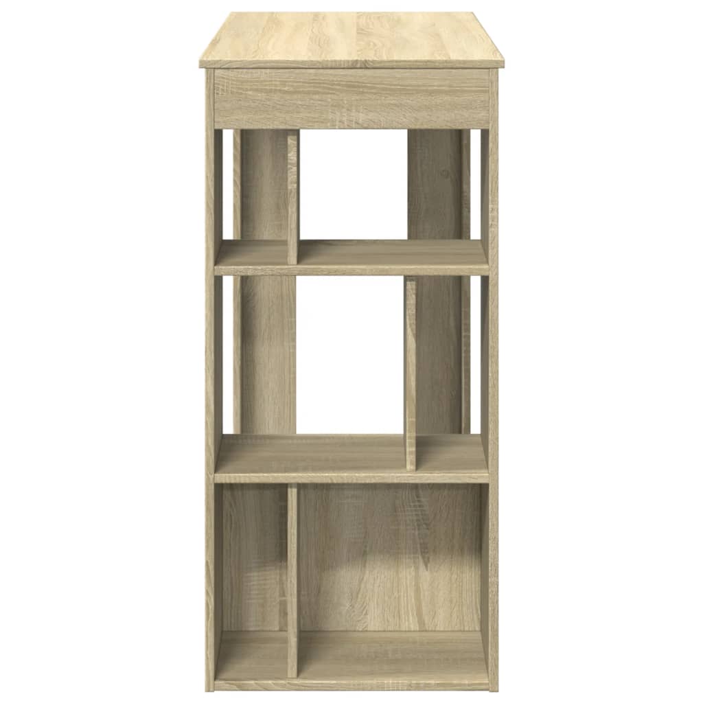 Bar table with shelves, sonoma oak, 102x50x103.5 cm, wood