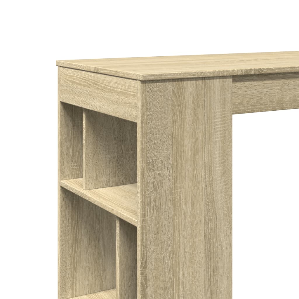 Bar table with shelves, sonoma oak, 102x50x103.5 cm, wood