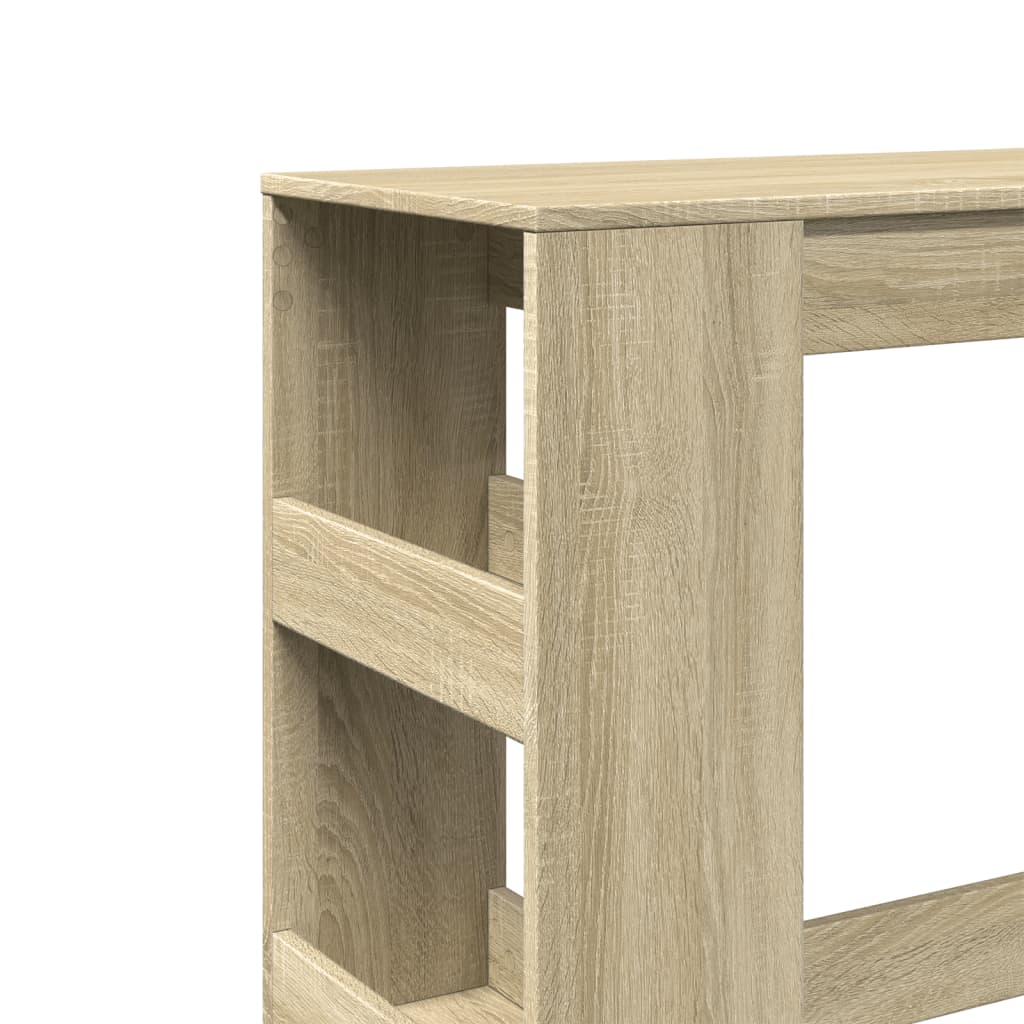 Bar table with shelves sonoma oak 90x40x103.5 cm processed wood