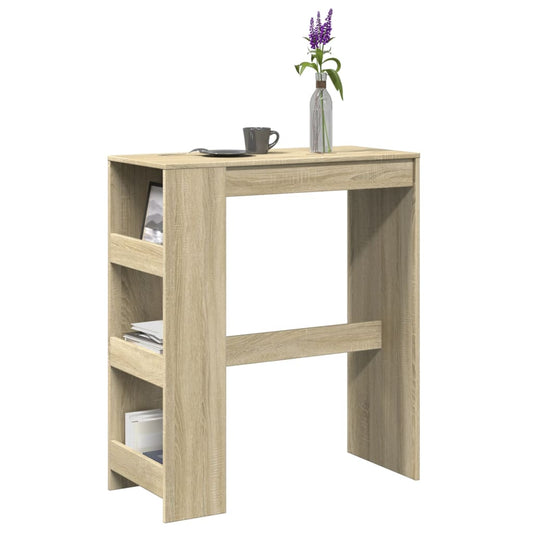 Bar table with shelves sonoma oak 90x40x103.5 cm processed wood