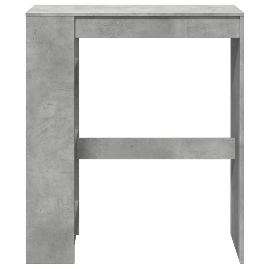 Bar table with shelves concrete gray 90x40x103.5 cm processed wood