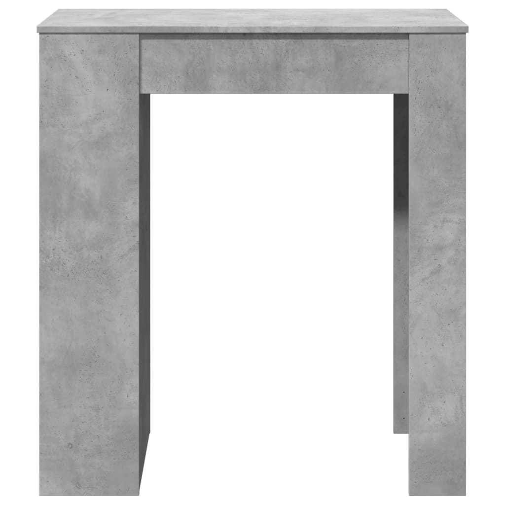 Bar table with shelves concrete gray 95x47x103.5 cm processed wood