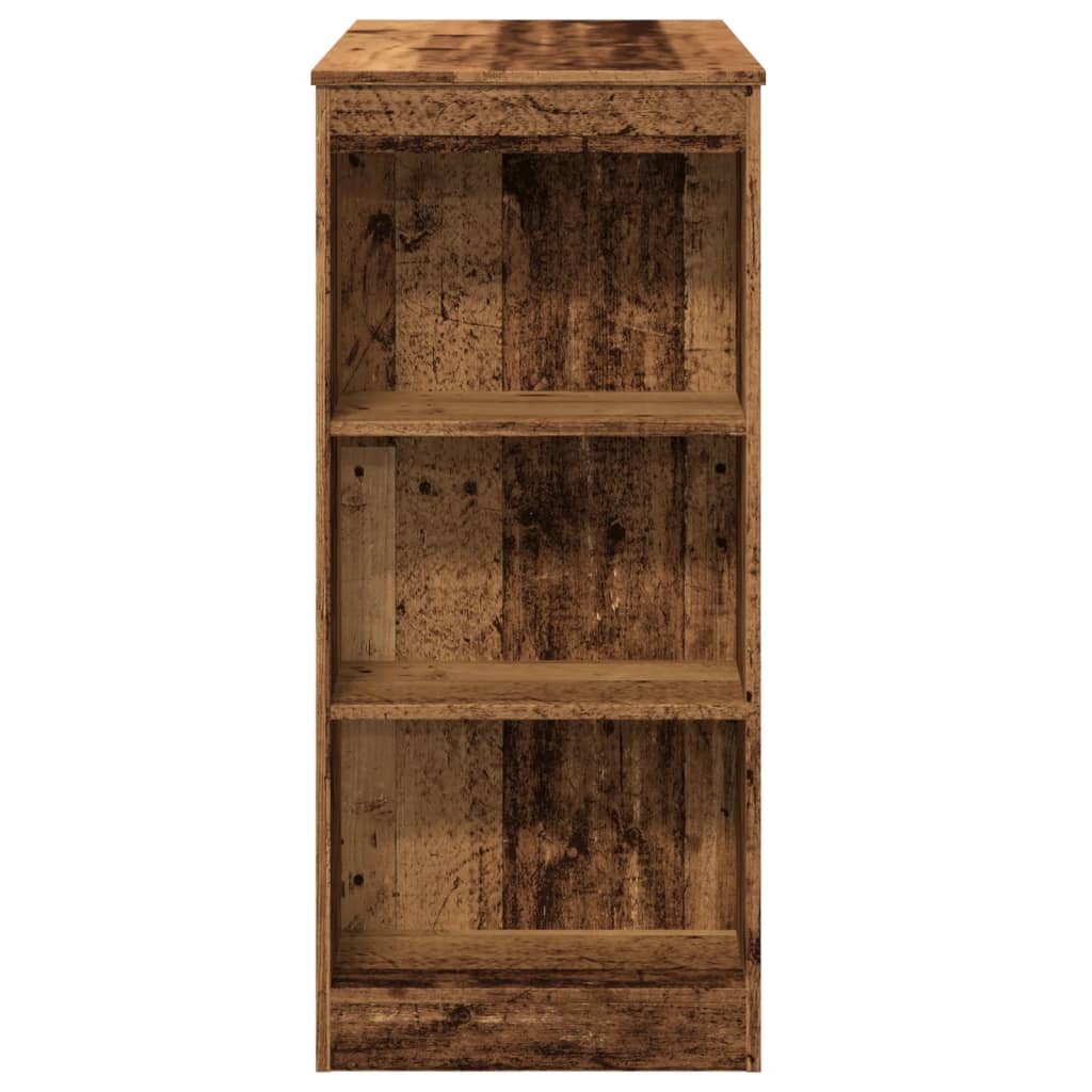 Masă bar cu rafturi, lemn vechi, 95x47x103,5 cm, lemn prelucrat