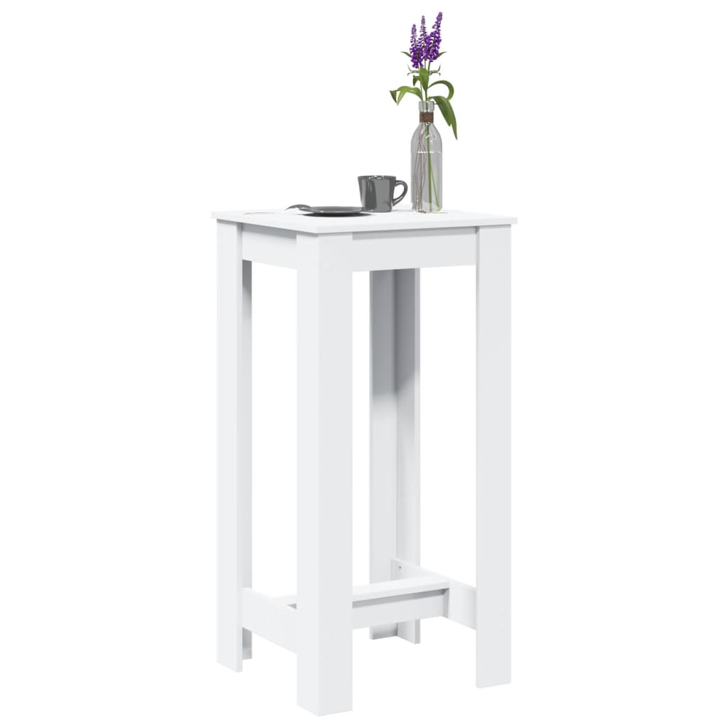 Bar table, white, 51x50x103.5 cm, processed wood