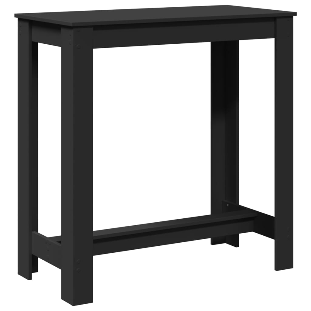 Bar table, black, 102x50x103.5 cm, processed wood