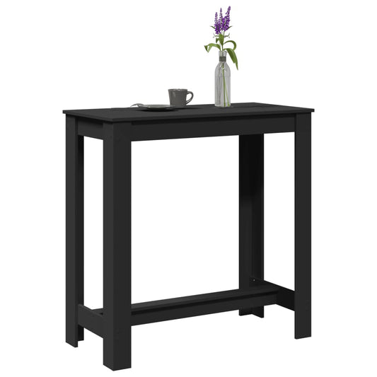 Bar table, black, 102x50x103.5 cm, processed wood