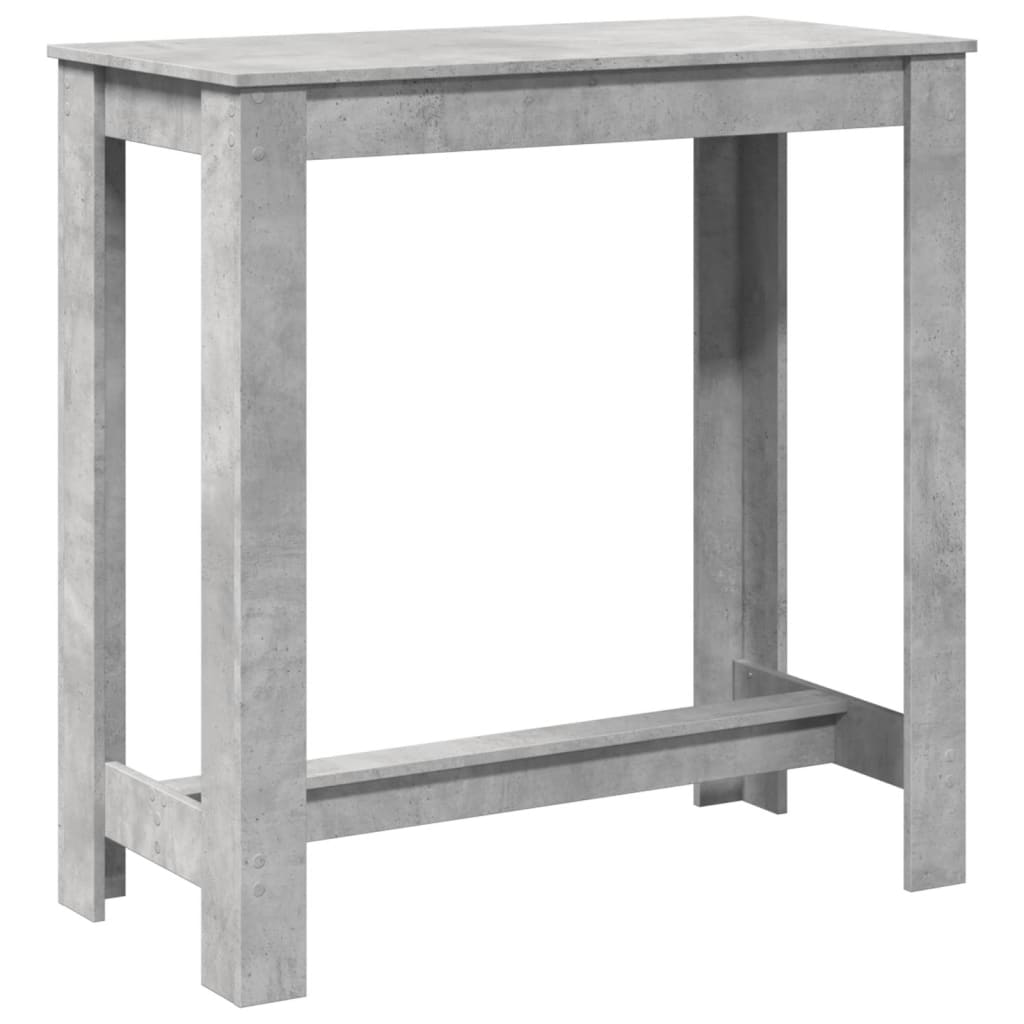 Bar table, concrete gray, 102x50x103.5 cm, processed wood