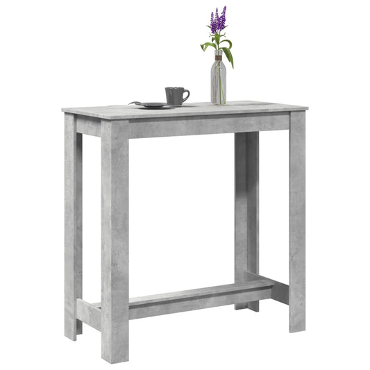 Bar table, concrete gray, 102x50x103.5 cm, processed wood