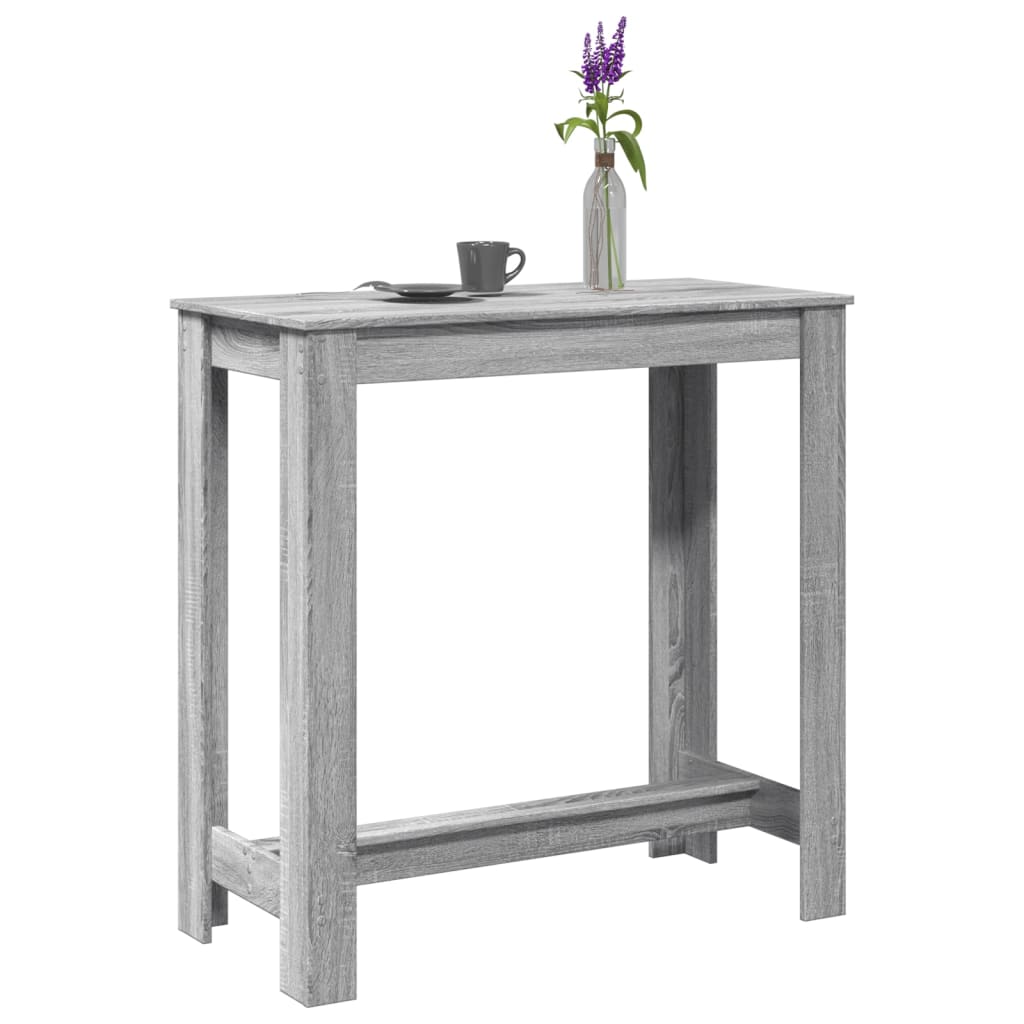 Bar table, Sonoma gray, 102x50x103.5 cm, processed wood