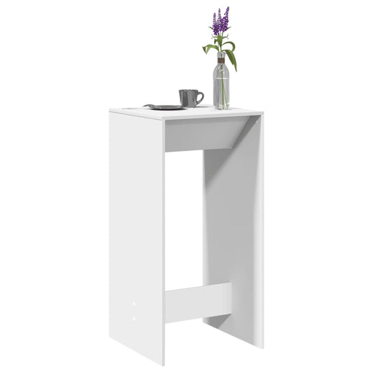 Bar table, white, 51x50x103.5 cm, processed wood