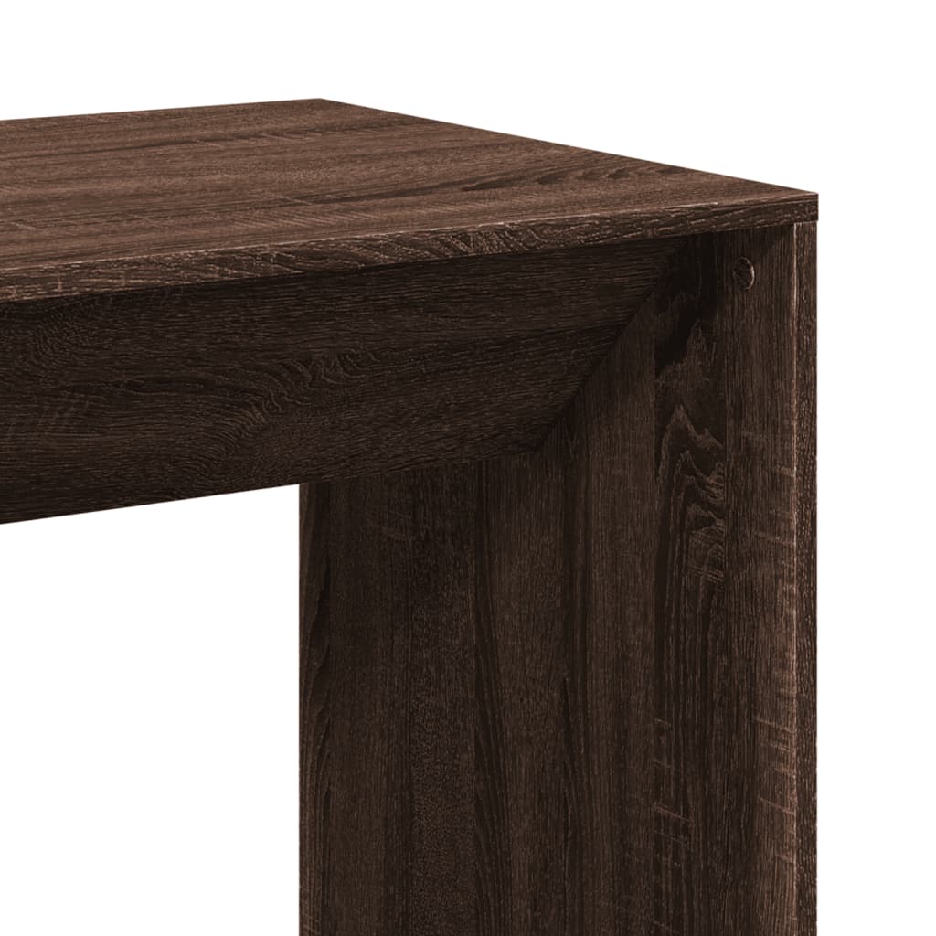 Bar table, brown oak, 51x50x103.5 cm, processed wood