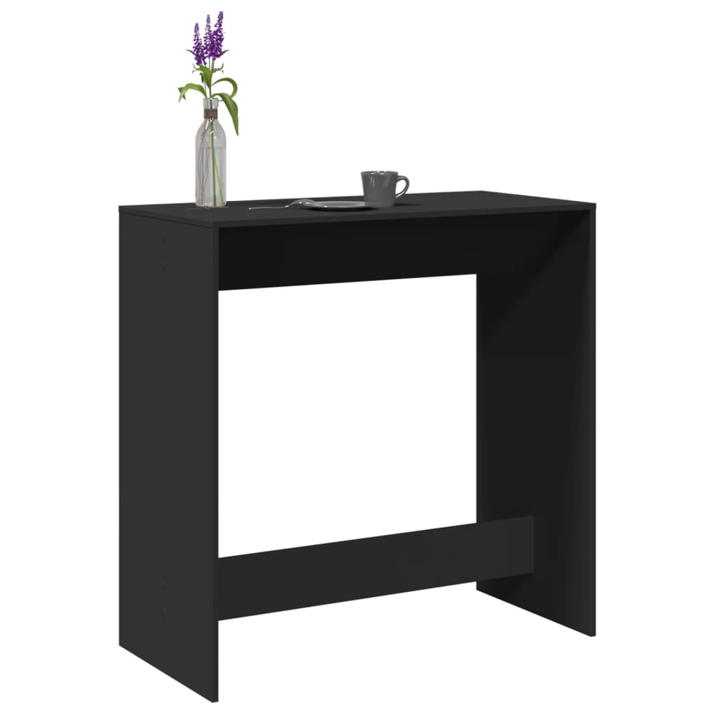 Bar table, black, 102x50x103.5 cm, processed wood