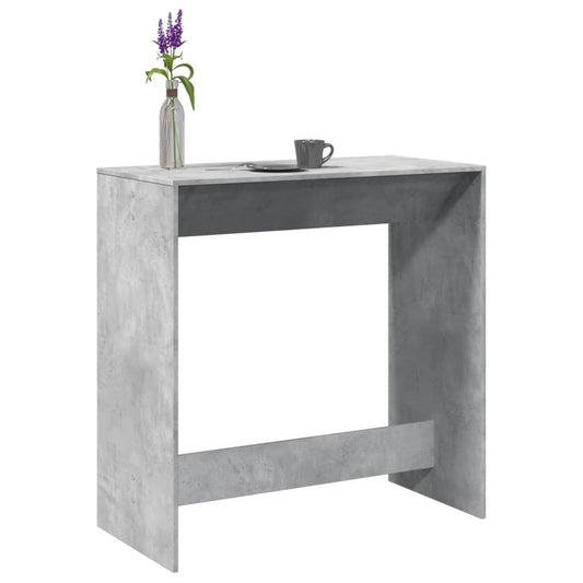 Bar table, concrete gray, 102x50x103.5 cm, processed wood