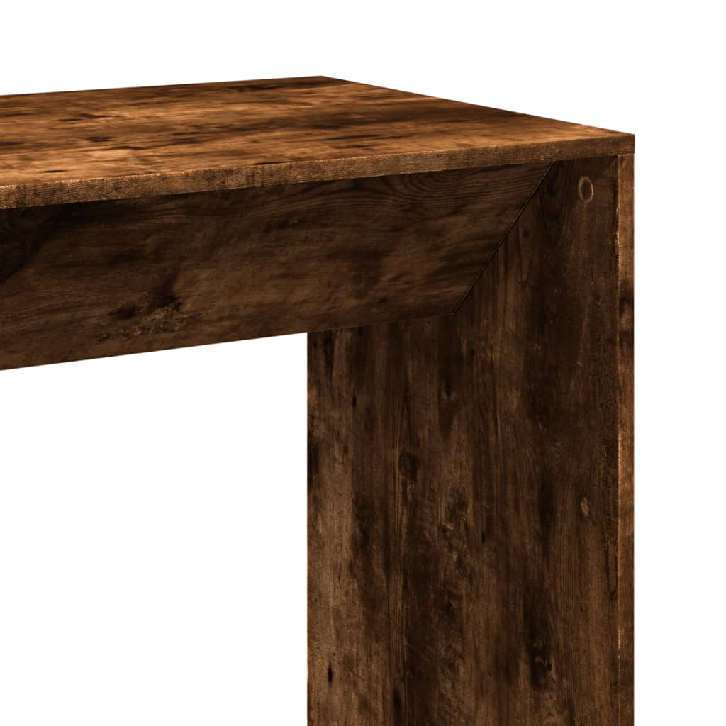 Bar table, smoked oak, 102x50x103.5 cm, processed wood