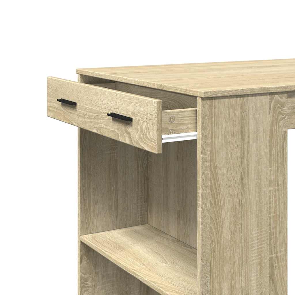 Bar table, Sonoma oak, 102x70x103.5 cm, engineered wood