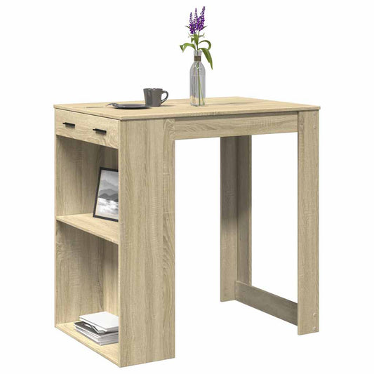 Bar table, Sonoma oak, 102x70x103.5 cm, engineered wood