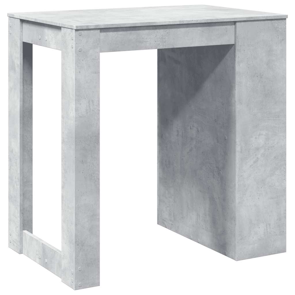 Bar table, concrete gray, 102x70x103.5 cm, processed wood